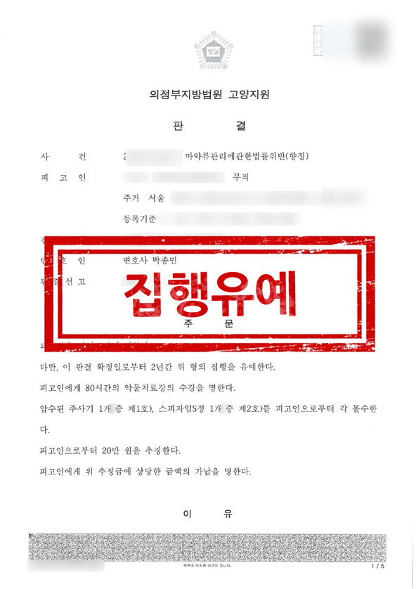판결문 - 집행유예