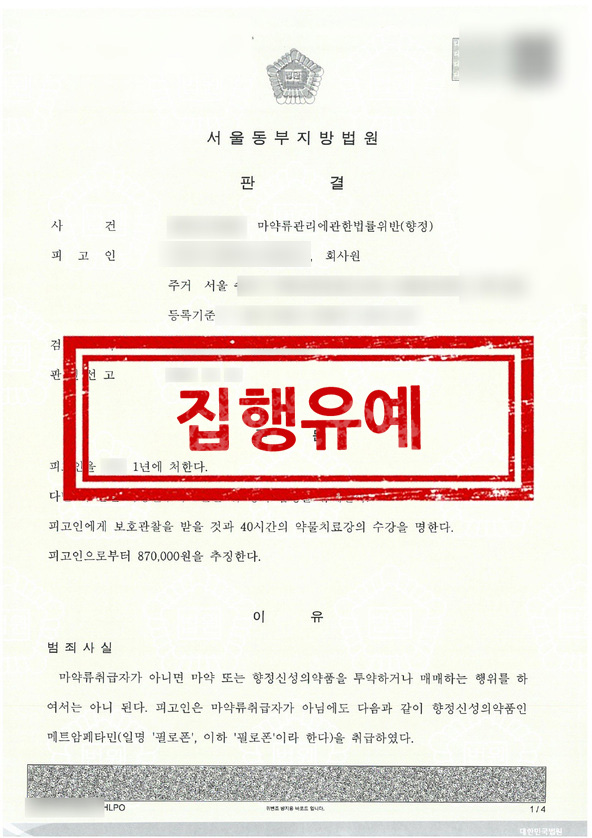 판결문 - 집행유예