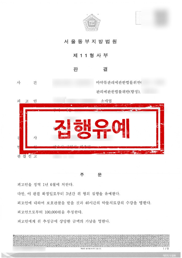 판결문 - 집행유예