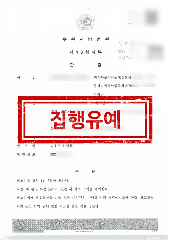 판결문 - 집행유예