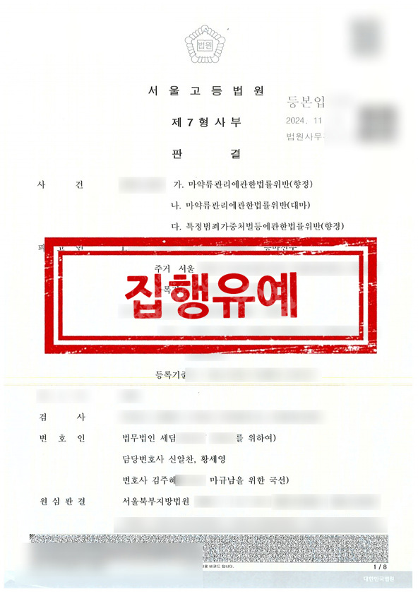 판결문 - 집행유예