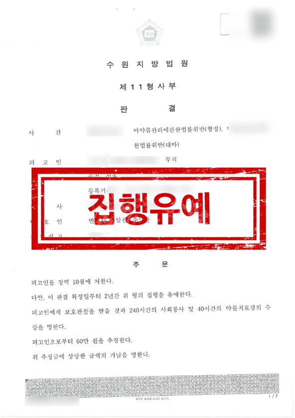 판결문 - 집행유예