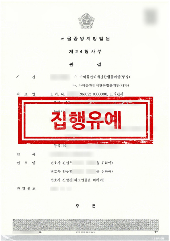 판결문 - 집행유예
